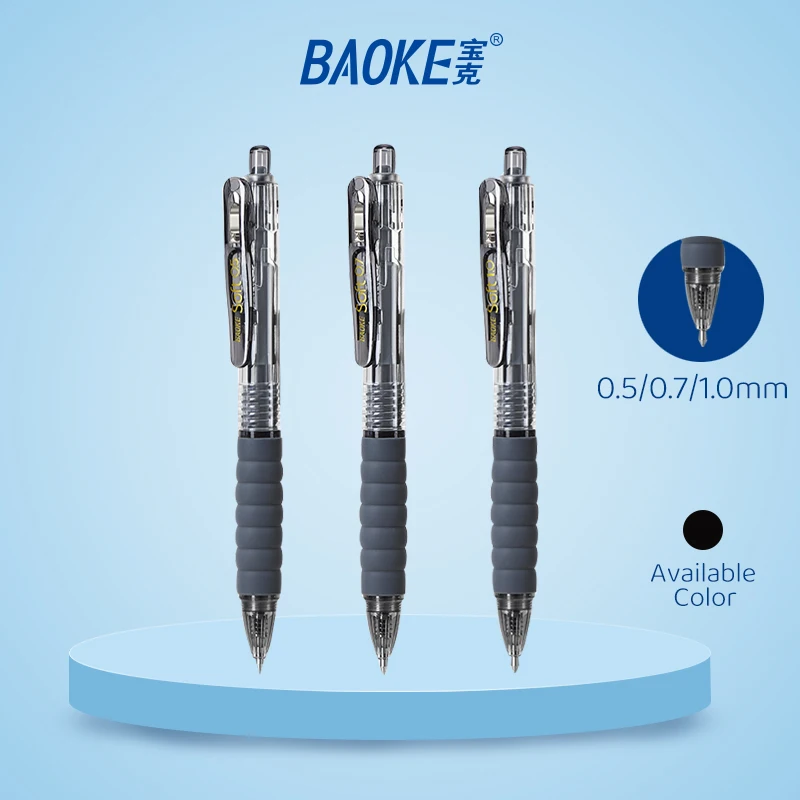 BAOKE 0.5mm/0.7mm/1.0mm Retractable Gel Pen 12pcs PC1922/PC1932/PC1933 6
