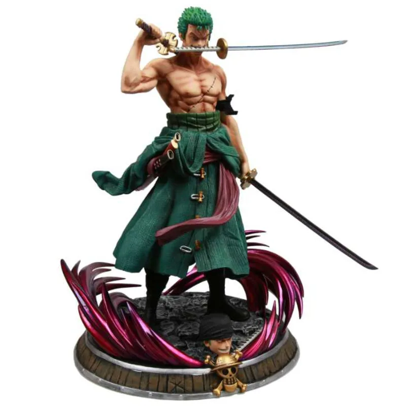 One Piece Three Swords Roronoa Zoro GK Figure Model Anime 39cm Statue Exquisite Collection Toy Luffy Friend Action Figma 1