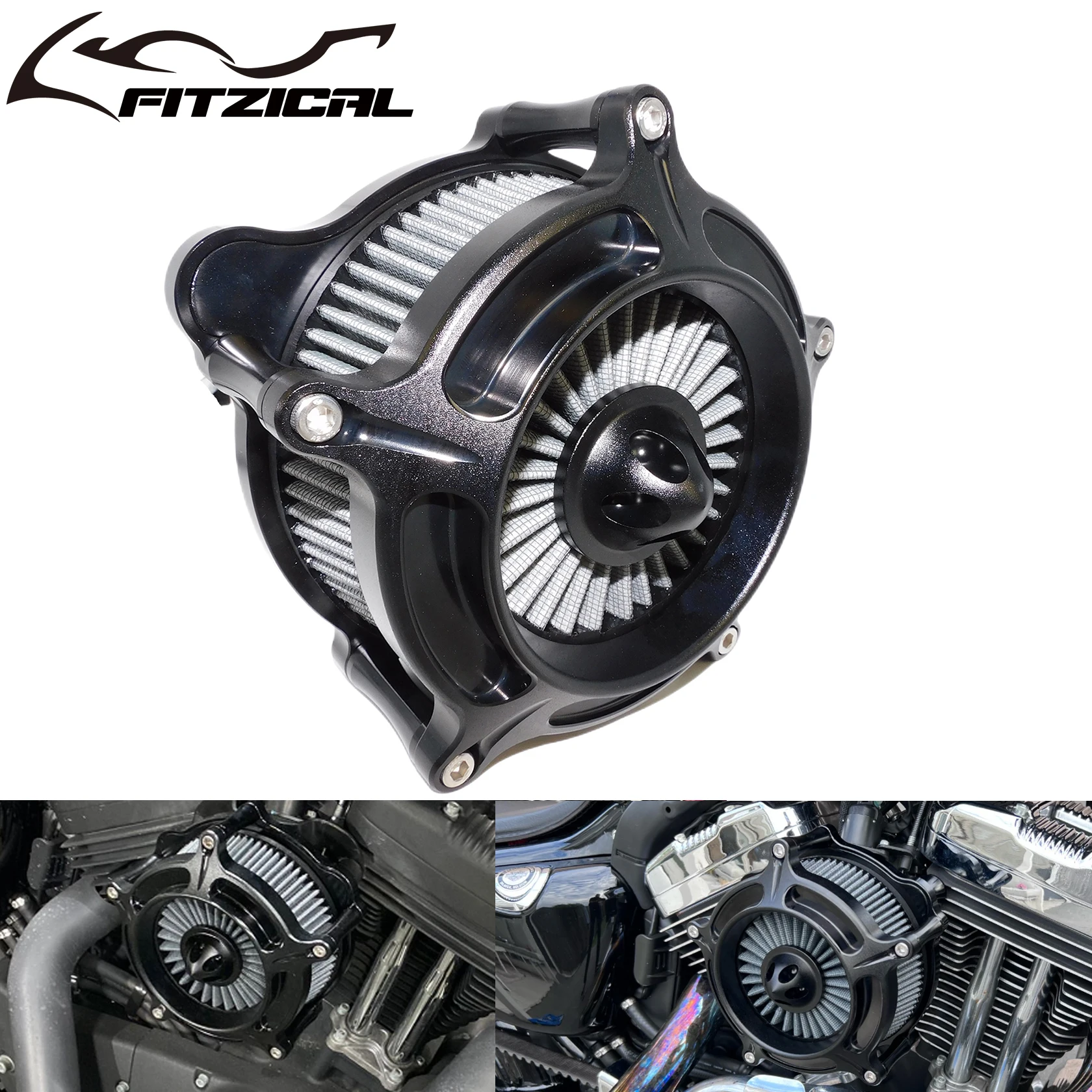 

Воздухоочиститель для мотоцикла, черный алюминиевый воздушный фильтр для Harley Touring Road king Electra Street Road Glide 17-Up Softail 2018-Up