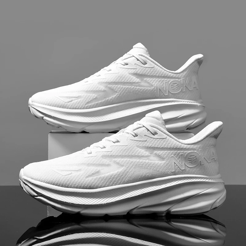 남성용 야외 스포츠 신발, 경량 스니커즈, 테니스 통기성 운동 훈련 신발, 블랙 화이트 사이즈 44 45