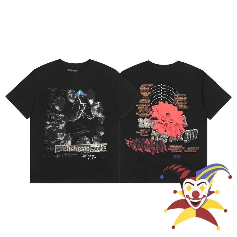 

Lightning Printing Cactus Jack T Shirts Men Women 1:1 High Quality Top Tees