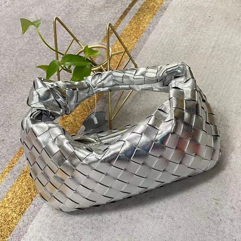 2022 Cow Split Leather Knot Bag Weave Cow Split Leather Handmade Sling Bags Luxury Brand Designer Bags Hobo Totes 