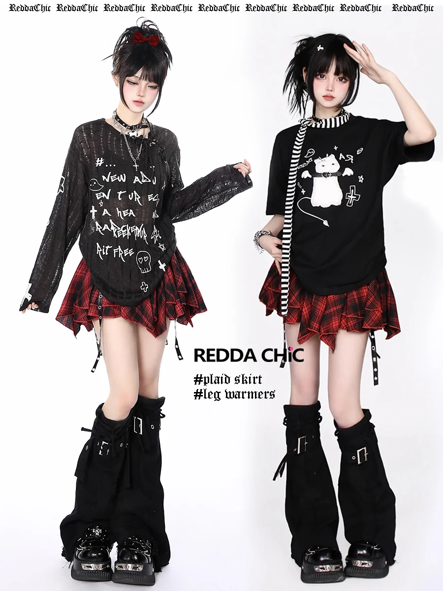 REDDACHiC Flowy Ruffle Mini Skirt Leg Warmers Women A-line