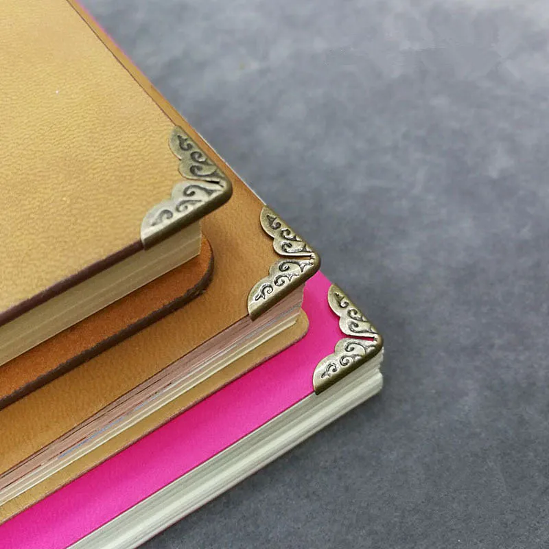 Hot 4/12pcs Antique Brass Metal Book Scrapbooking Notebook Albums Menus ...