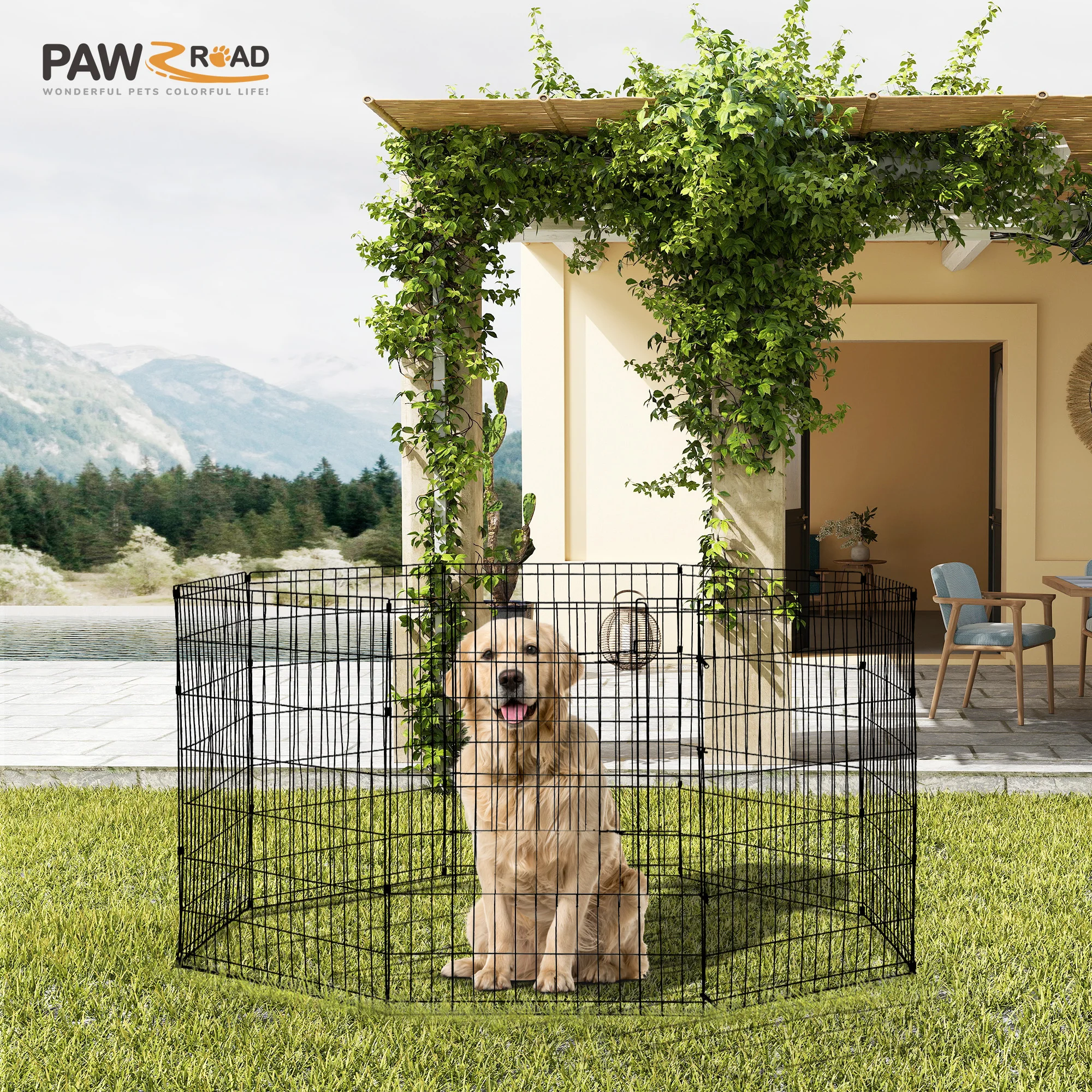 Foldable Metal Dog Playpen 3