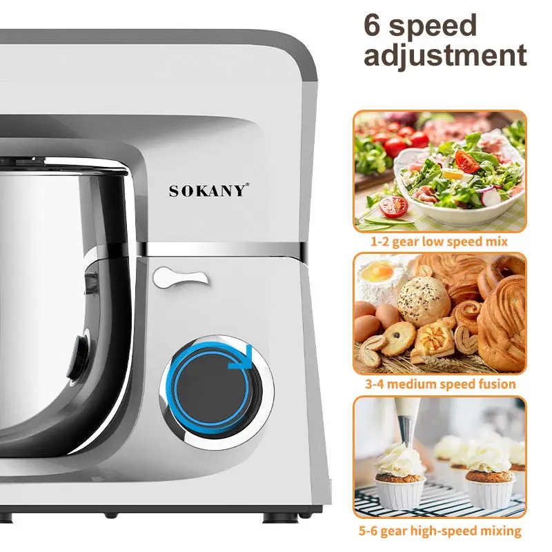 sokany 269 Dough kneading machine Food mixer mini stand mixer food processor 5