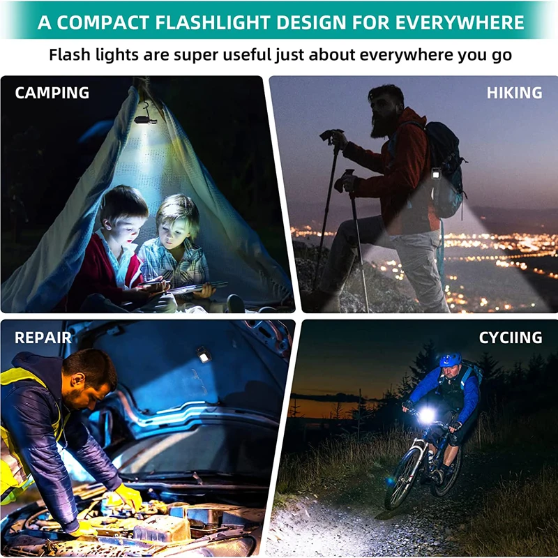 Mini Keychain COB Work Light USB Chargeable Car Repair Light Emergency Outdoor Camping