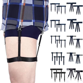 남성용 클래식 셔츠 스테이 벨트, 미끄럼 방지 잠금 클립, 비즈니스 사무실 서스펜더 가터 벨트, 유틸리티 셔츠 액세서리, 1 쌍