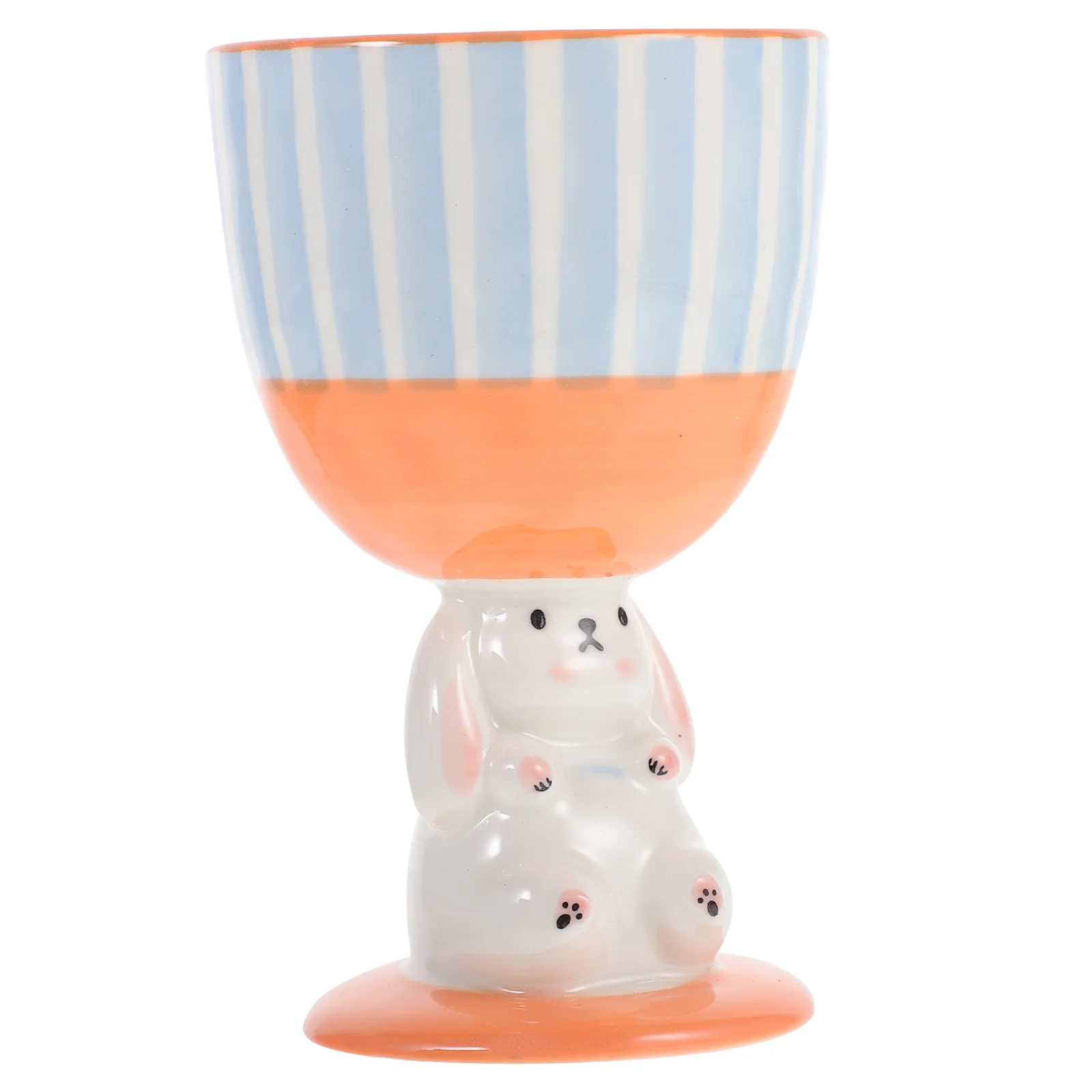 

Ceramic Bunny Goblet Striped Goblet Goblet Cup Party Cup Drinking Cup