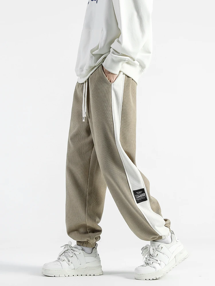 Retro sports casual pants, men's and women's loose and versatile leggings, street slimming pants