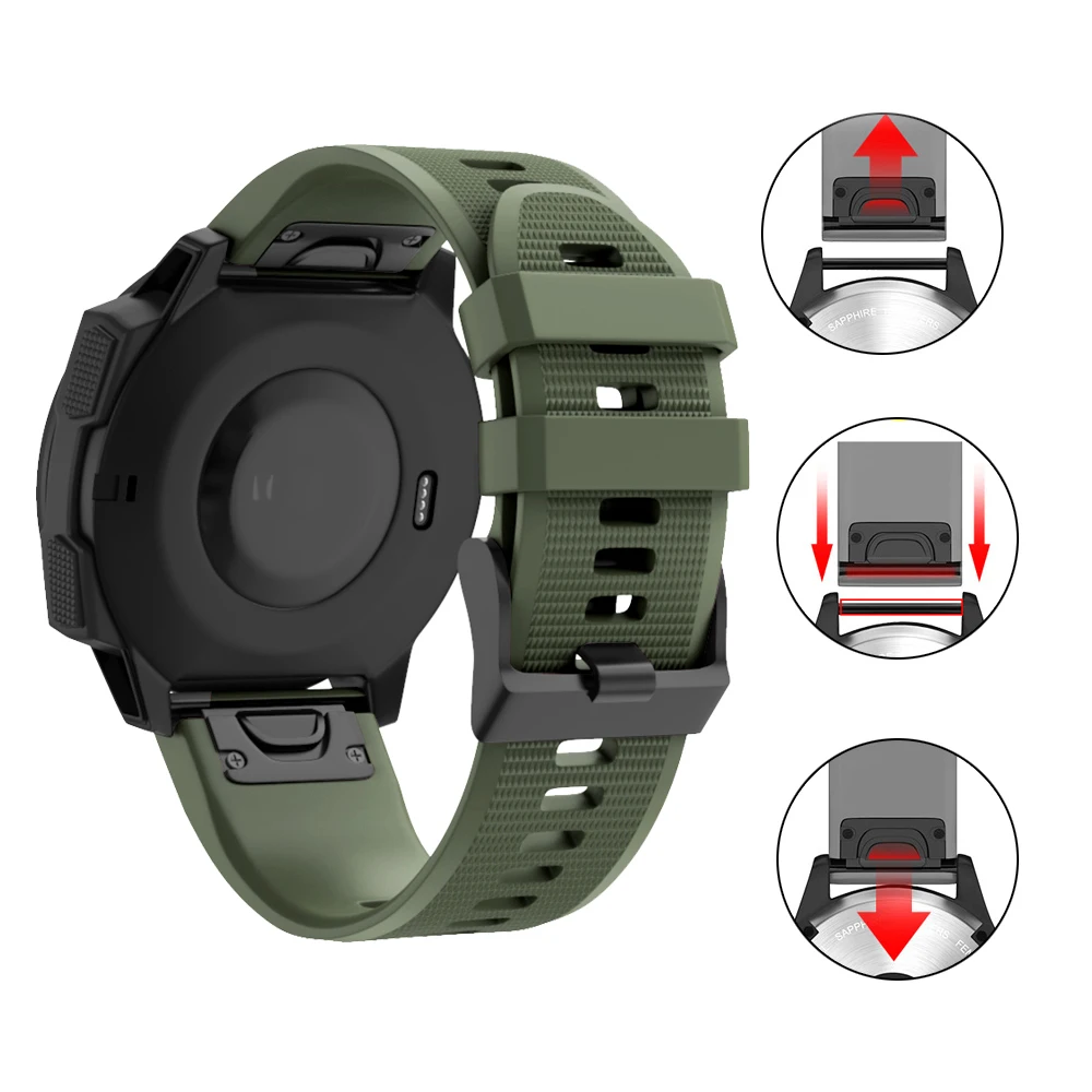 QuickFit Silicone Strap - Premium Watch Wrist Band (Multiple Sizes Available)