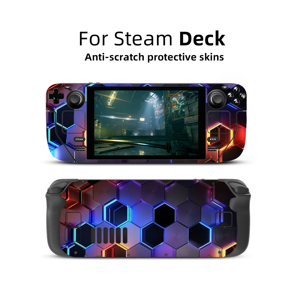 Cyberpunk Vinyl Skin para Steam Deck Console Conjunto Completo de Proteção Decalque Tampa para Valve Console Adesivos Premium - Image 2