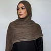 Crinkle Long Scarf Muslim Women Hijab Headscarf Rayon Shawl Wrap Turban Bandanas Scarves Headband Bufanda Foulard Turbante Mujer