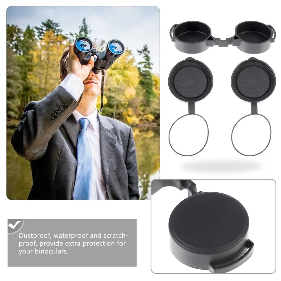 Bouchons De Protection En Caoutchouc Pour Objectifs De Jumelles/télescope - Diamètre 61-63 Mm, Noir