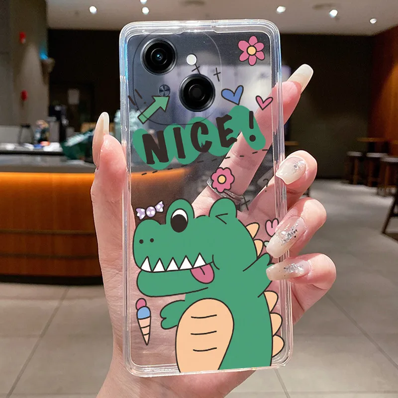 Beautiful Flower Clear Soft Silicone Phone Case Cover