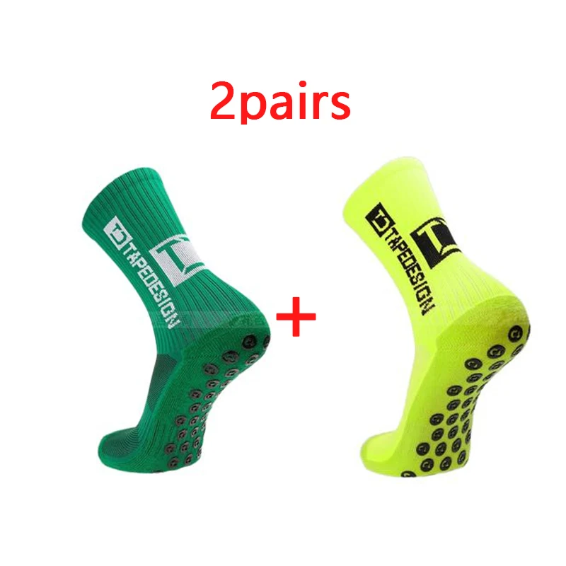 New ANTI SLIP Football Socks Mid Calf Non Slip Soccer Cycling Sports Socks Mens