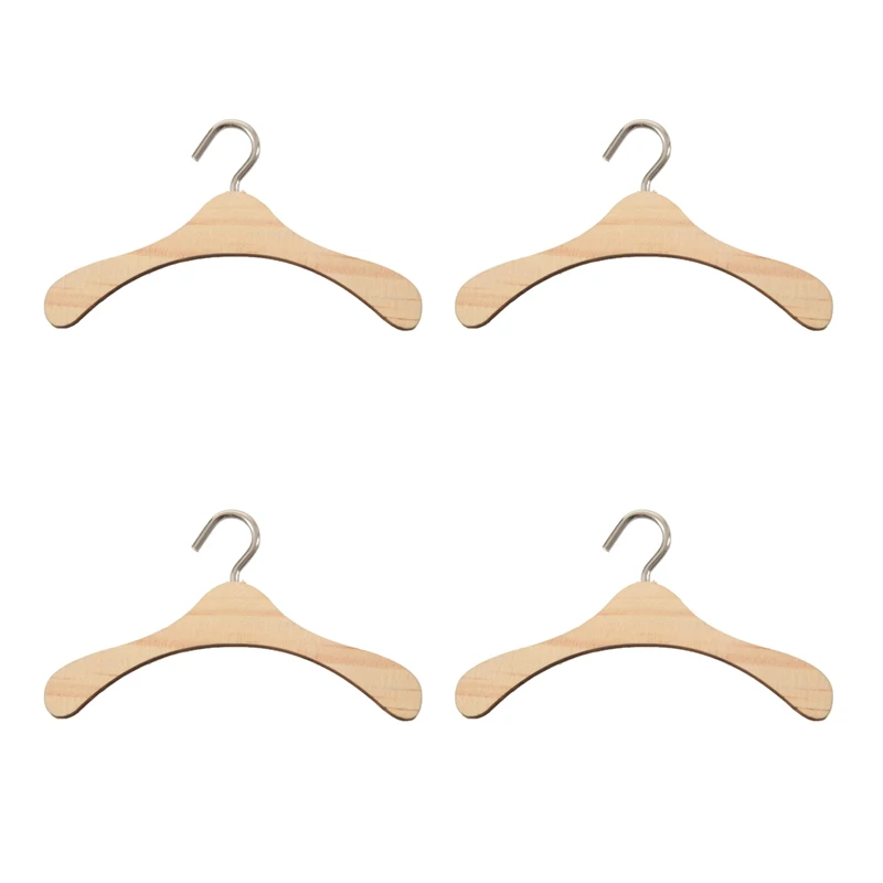 

2023 Hot-40Pcs Wooden Hanger For 1/4 BJD Dolls