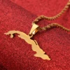 Cuba Map With Cities Necklaces Women,Map of Cuba Charm Pendant Cuban Jewelry 2