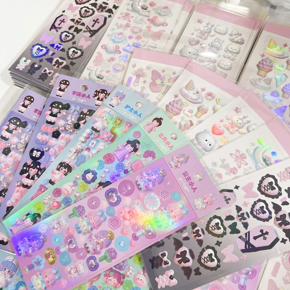 SKYSONIC 4pcs/5pcs Decor Stickers Full Set Series Decorative Stickers