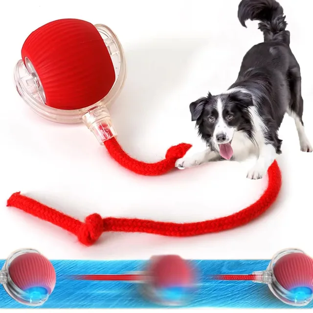 Cat Interactive Ball Toys Automatic Rolling Ball Faux Tail Rechargeable Smart Pet Electronic Toy Dog Cat Training Imitate Mouse Cat Interactive Ball Toys Automatic Rolling Ball Faux Tail Rechargeable Smart Pet Electronic Toy Dog Cat Training Imitate Mouse