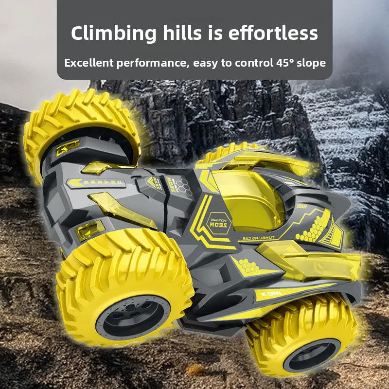 Children's Four-wheel Drive Inertia Stunt Car Tumbling and Twisting Anti-fall and Play-resistant Boy Cross-country Toy Car - 4