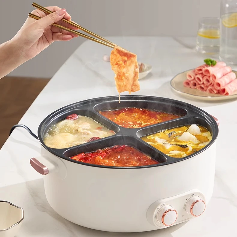 220V 4 Flavor Electric Hot Pot 6L Household Multifunctional Food Cooking Machine Hotpot Multi Cooker - AliExpress