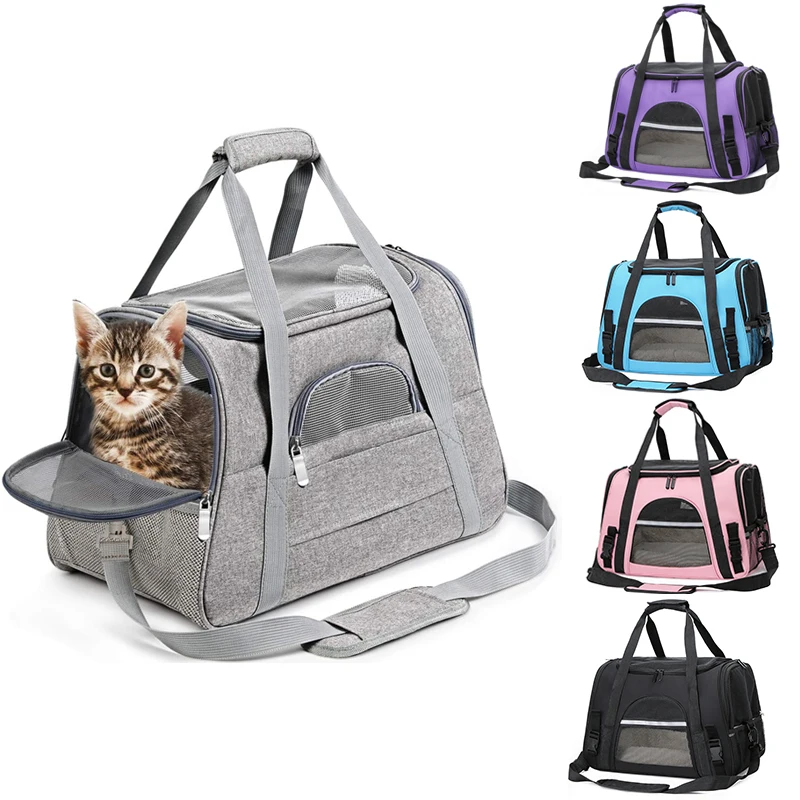 Travel pet bag portable for outdoor carrying one shoulder diagonal cross pet Bag foldable breathable Outgoing Pets Handbag Travel pet bag portable for outdoor carrying one shoulder diagonal cross pet Bag foldable breathable Outgoing Pets Handbag