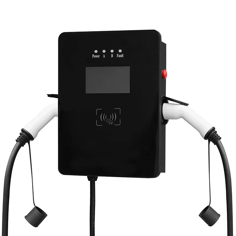 14Kw Doppia Uscita Stazione Di Ricarica Ev Tipo 2 Doppia Presa Smart Ev Charger 7Kw * 2 Iec 62196 Livello 2 Wallbox
