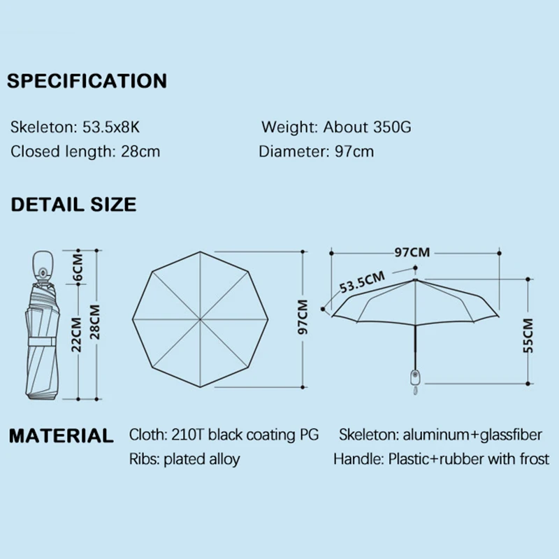 размеры зонтов. механизм зонтов popular. зонтик для пляжа размеры. упаковка для зонта. длина зонта 28.