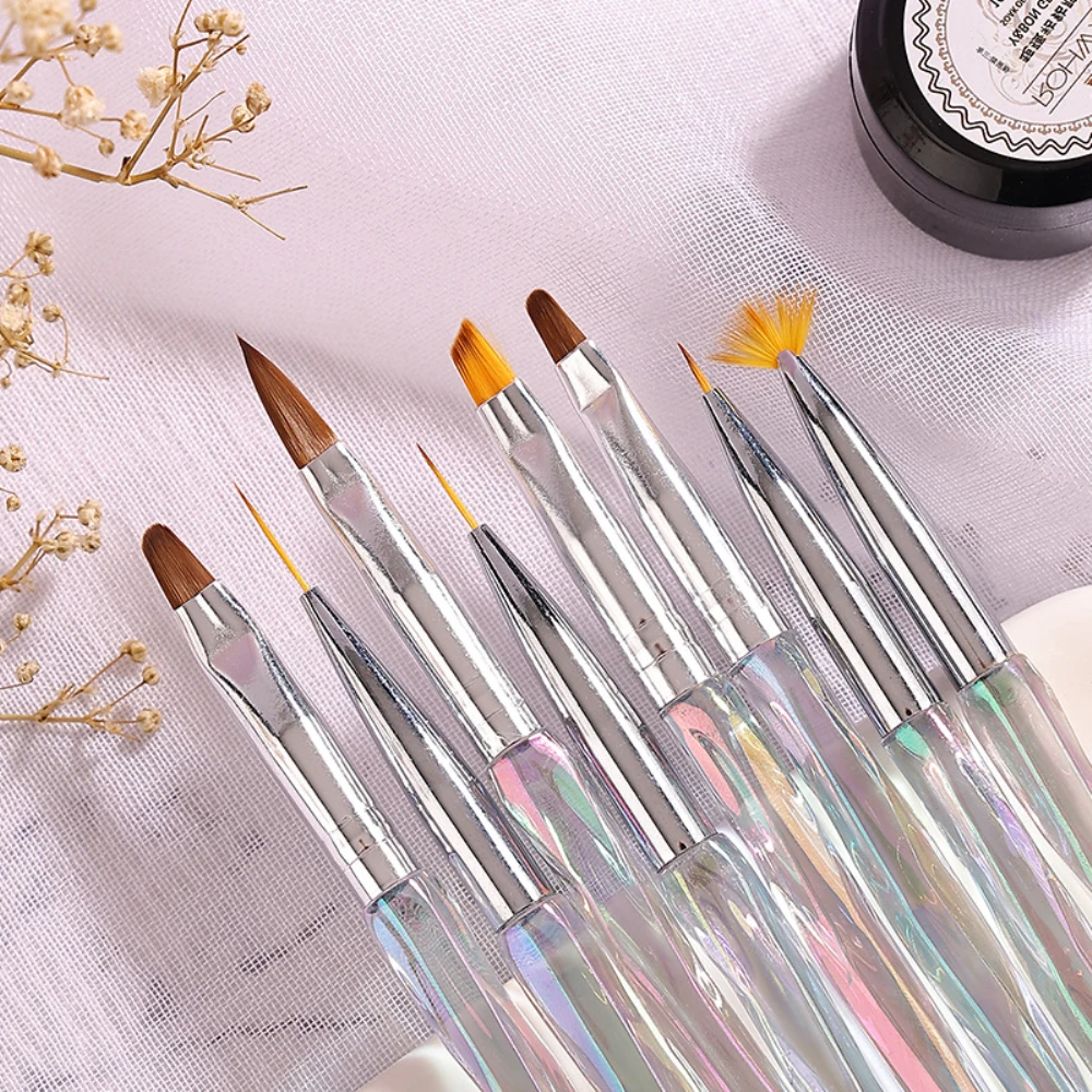 Nail Enhancement Pen Powder Carving Not Easily Deformed Ultra Thin Line Pen Double Headed Uv Gel Not Easy To Shed Hair