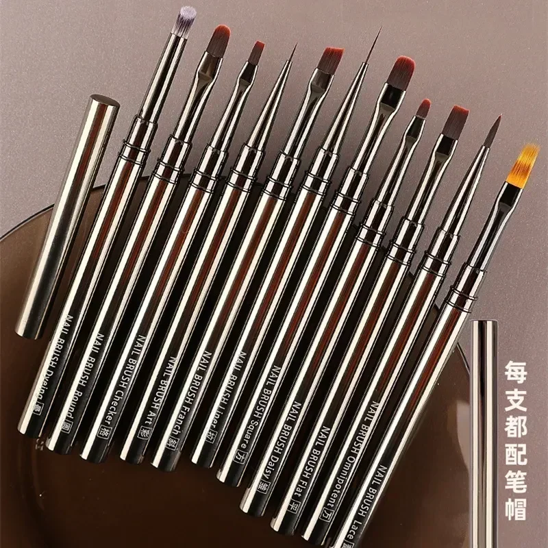 Custom Private Logo Nail Art Painting Liner Brush UV Gel Brush Acrylic Nail  Polish Brush Size 12 - China Nail Brush and Tools price | Made-in-China.com