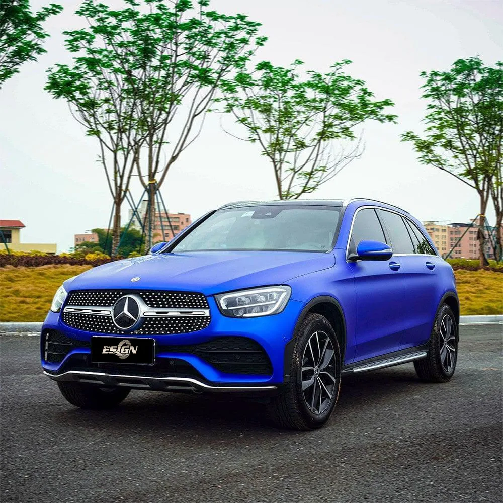 

Super Matt Chrome Blue Wrap Vinyl Full Rolls Imported Removable Glue Decal Vinyl Sticker for Cars Custom Quality Warranty