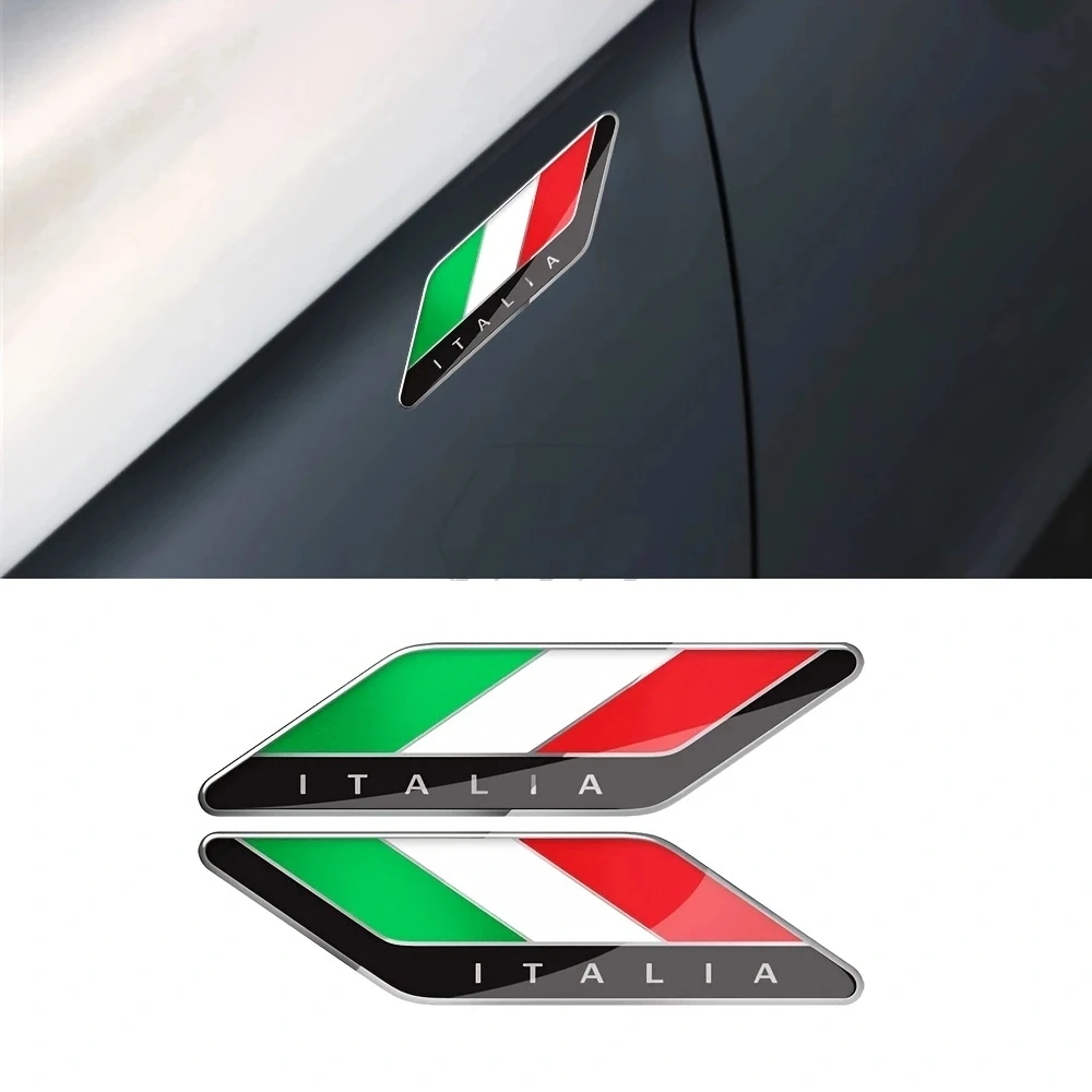 13pcs Italy Flag Sticker Emblem Badge Decoration Car Accessories For Motobike Car Bike Truck