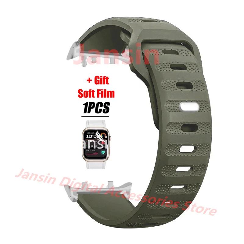 Premium Silicone Sport Band with Screen Protector - Replaceable Bracelet Accessories