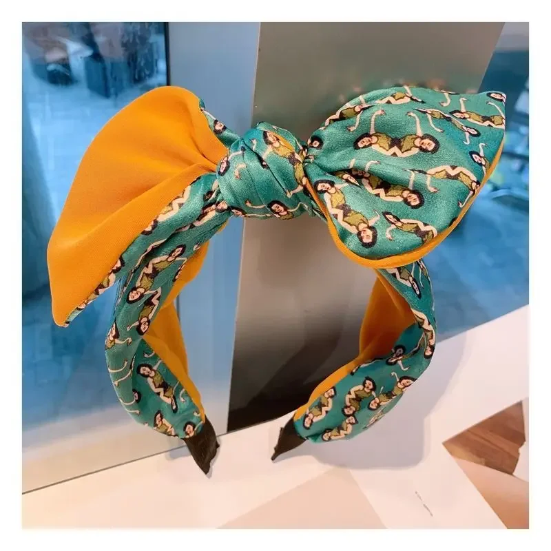 

European American Polka Dot Bee Stripe Braid Hairpin Korean Style Wide-brimmed Knotted Headband Female Hair Hoop