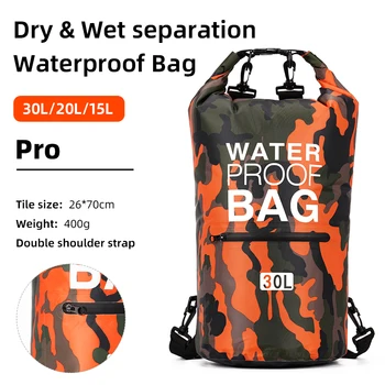 Waterproof Dry Backpack with Wet/Dry Separation Pocket (15L / 30L) 1