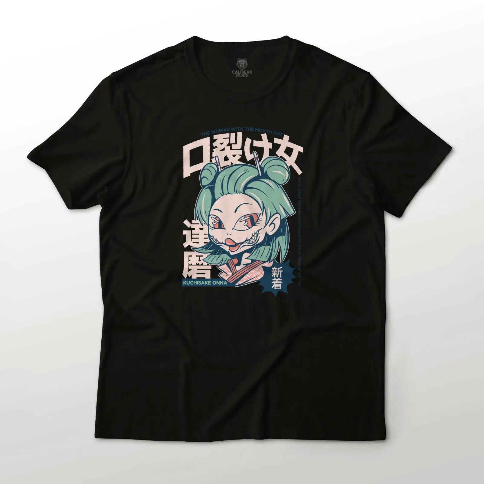 

Художественная футболка Kuchisake Onna Yokai с японским призраком для женщин, Изысканная футболка из Джерси