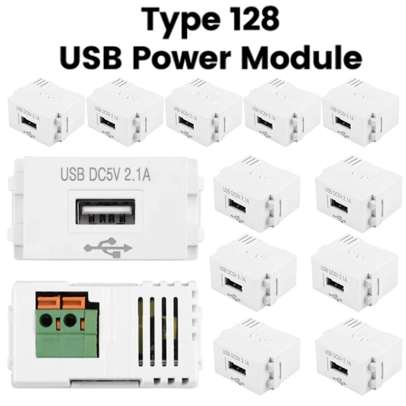 220V Socket USB Power Module 5V Transformer 2.1A Mobile Phone Charging Panel USB Charging Power Socket Switching Adapte