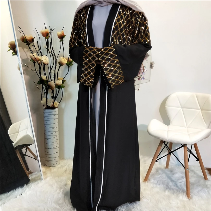 Ramadan Eid Mubarak Kaftan Open Abaya Dubai Turkey Islam Muslim Dress For Women Pakistan Robe Chiffon Kimono Femme Musulmane