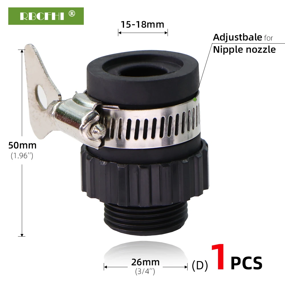 8 Raccordi Per Rubinetti Da Giardino 1/2 E 3/4 Pollici – Adattatori 2 In 1 In ABS Per Tubi Da Giardino, Irrigazione E Lavaggio Auto