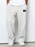 Nouveau pantalon décontracté en tissu gaufré rétro pour homme 2026 – Pantalon de survêtement uni tendance Harajuku – Nouvelle collection homme 2