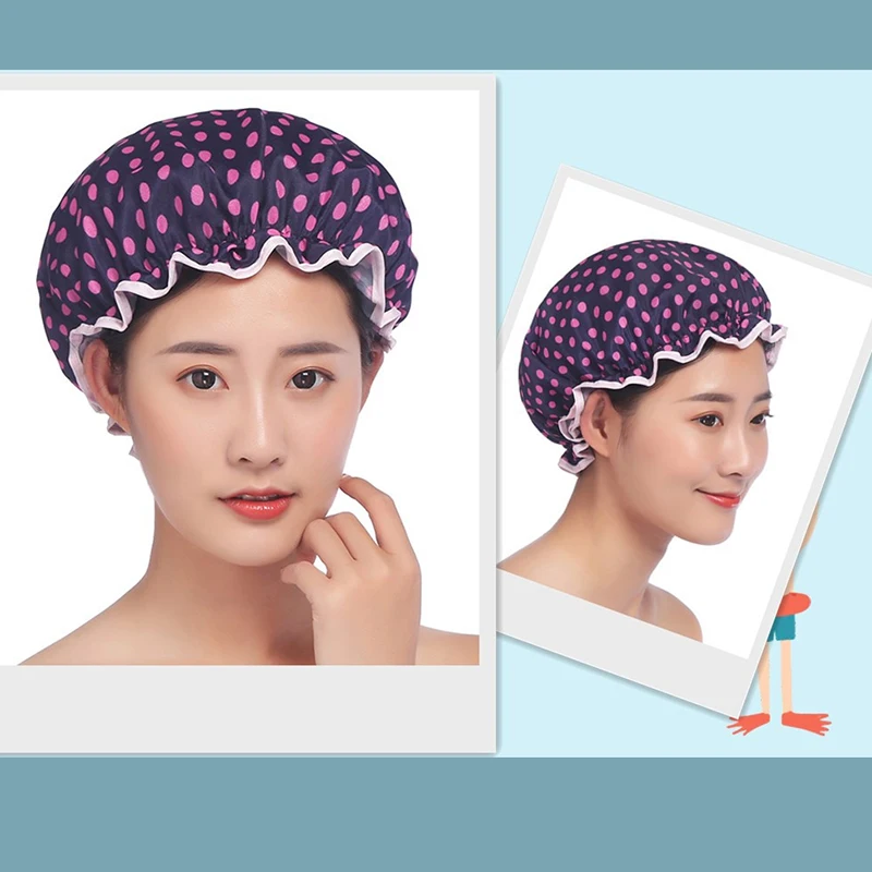 Home Waterproof Bath Hat Bathroom Shower Hair Cover Women Supplies Shower Cap Adult Shower Bath Bathing Cap Bathroom Accessories 4 Home Waterproof Bath Hat Bathroom Shower Hair Cover Women Supplies Shower Cap Adult Shower Bath Bathing Cap Bathroom Accessories 4