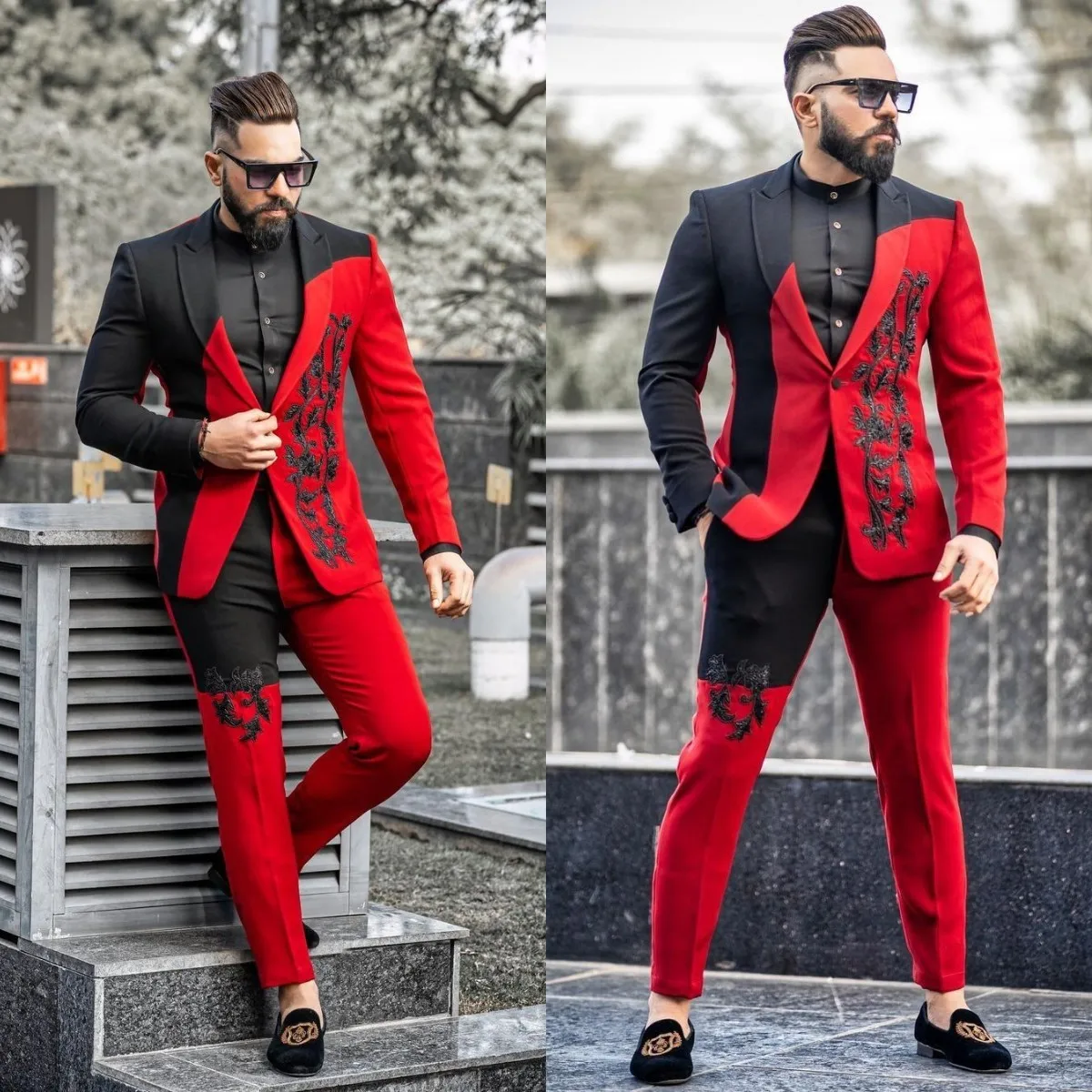 Stylish Men's Suits 2022 Blazer Suit Two Pieces Patchwork Lace Wedding Tuxedos for Man Casual Outfit _ - AliExpress Mobile