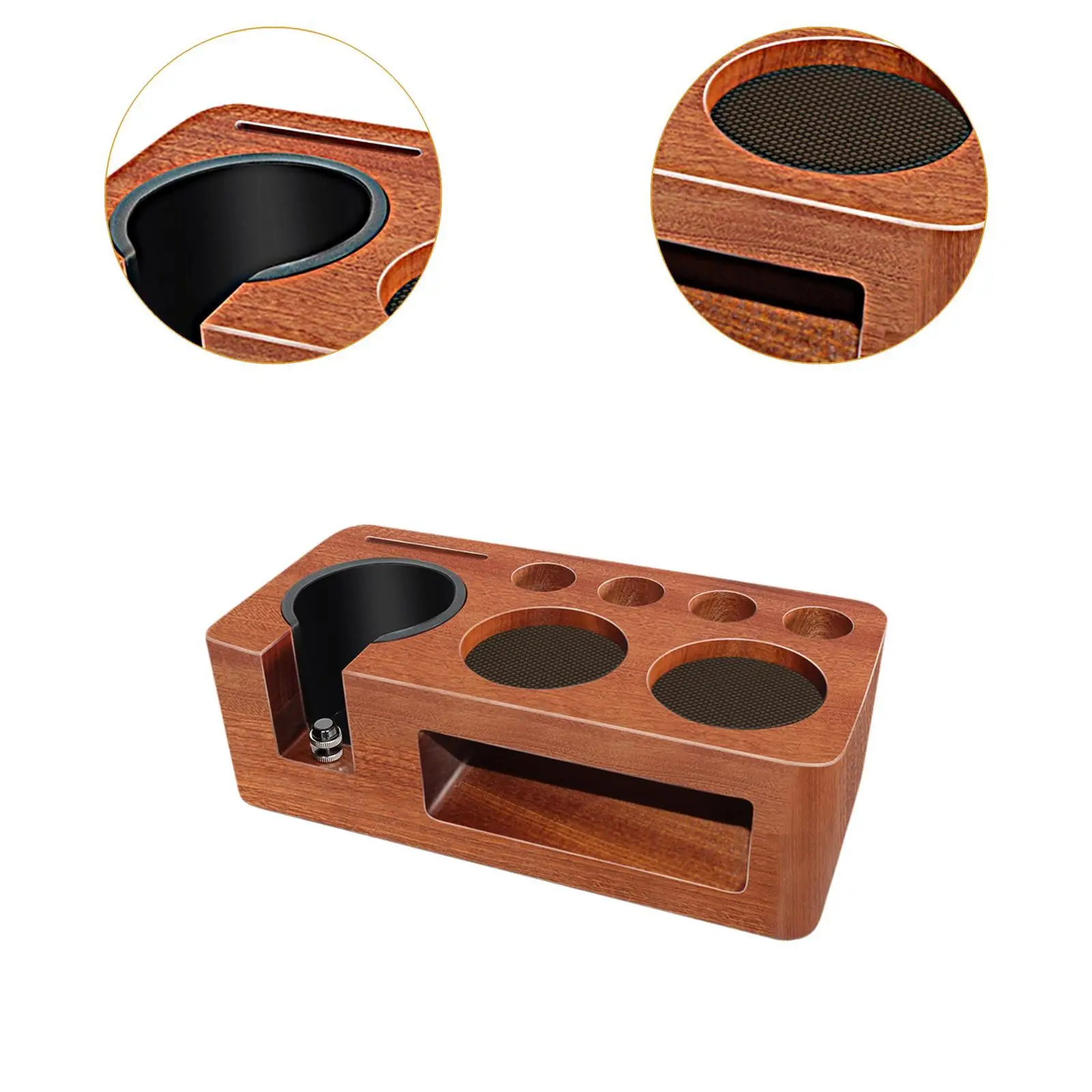 Coffee Filter Tamper Holder Wooden Sturdy Multipurpose Coffee Portafilter Tool Coffee Filter Tamper Holder Wooden Sturdy Multipurpose Coffee Portafilter Tool