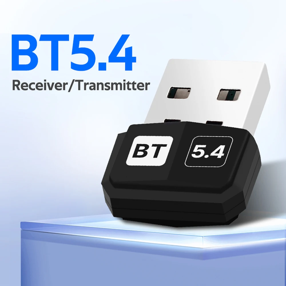 

USB Bluetooth 5.4 Adapter Transmitter Receiver Wireless USB Bluetooth Audio Adapter BT5.3 Dongle for Win7/10/11 PC Laptop