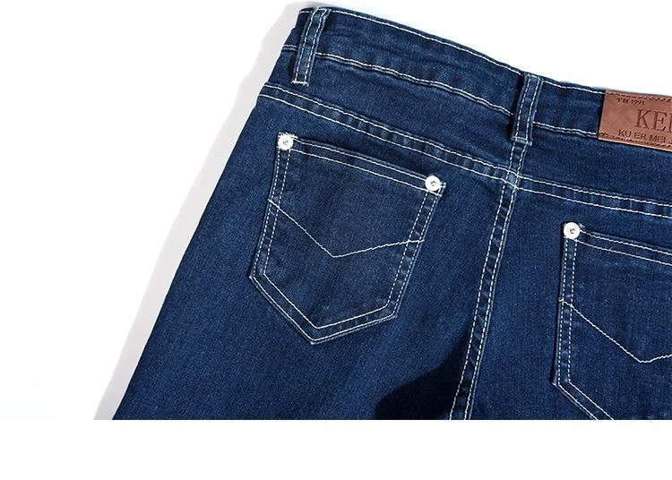 New Women Jeans Autumn Elastic Pencil Trousers / High Waist Ladies Tight Clothing / Slim Fit Casual Skinny Denim Pants