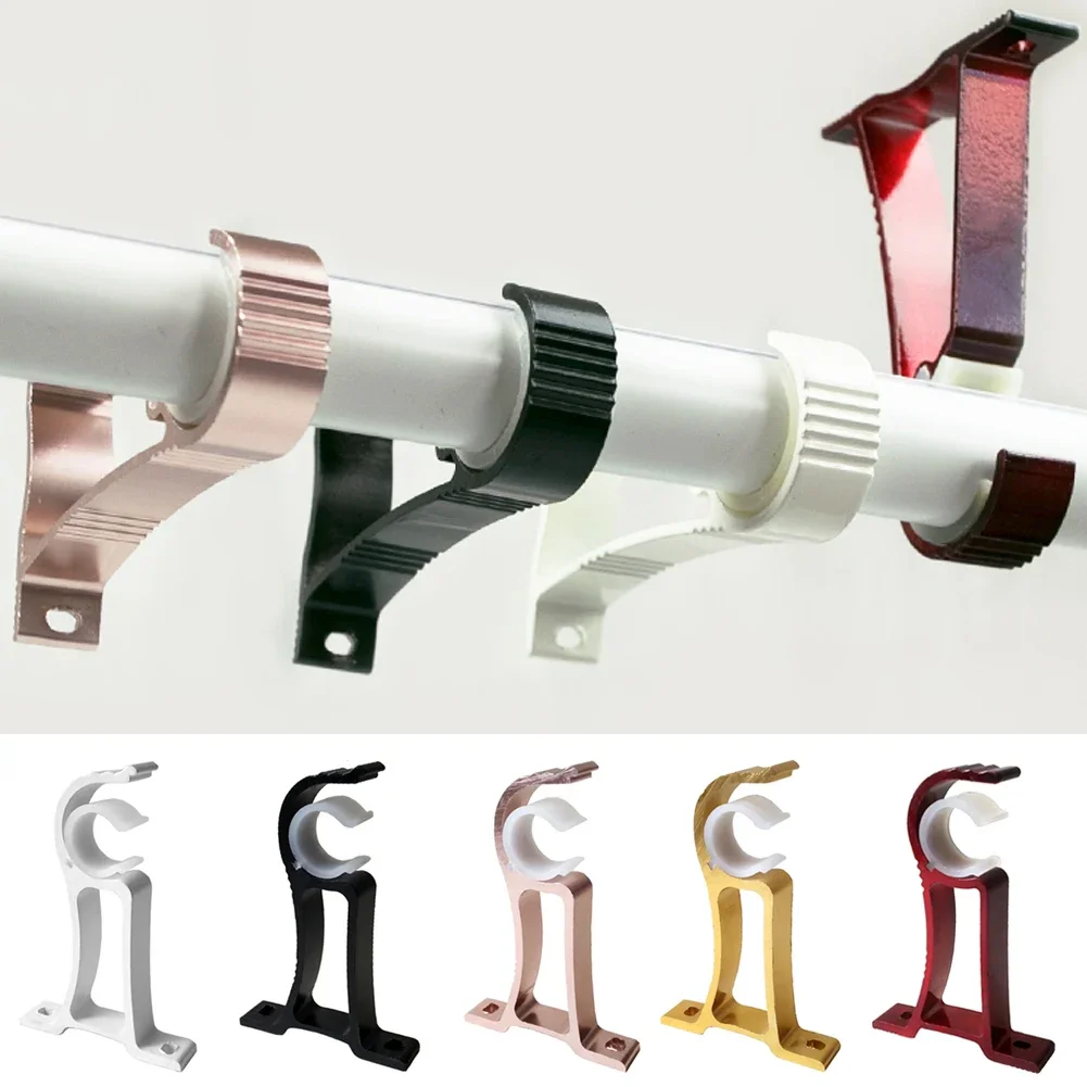 Description Picture 3 of itemCurtain Rods Bracket Hanger Hook Rod Support Clamp Crossbar Fixing Clip Wall Hooks Organizer Rails Rack Home Storage