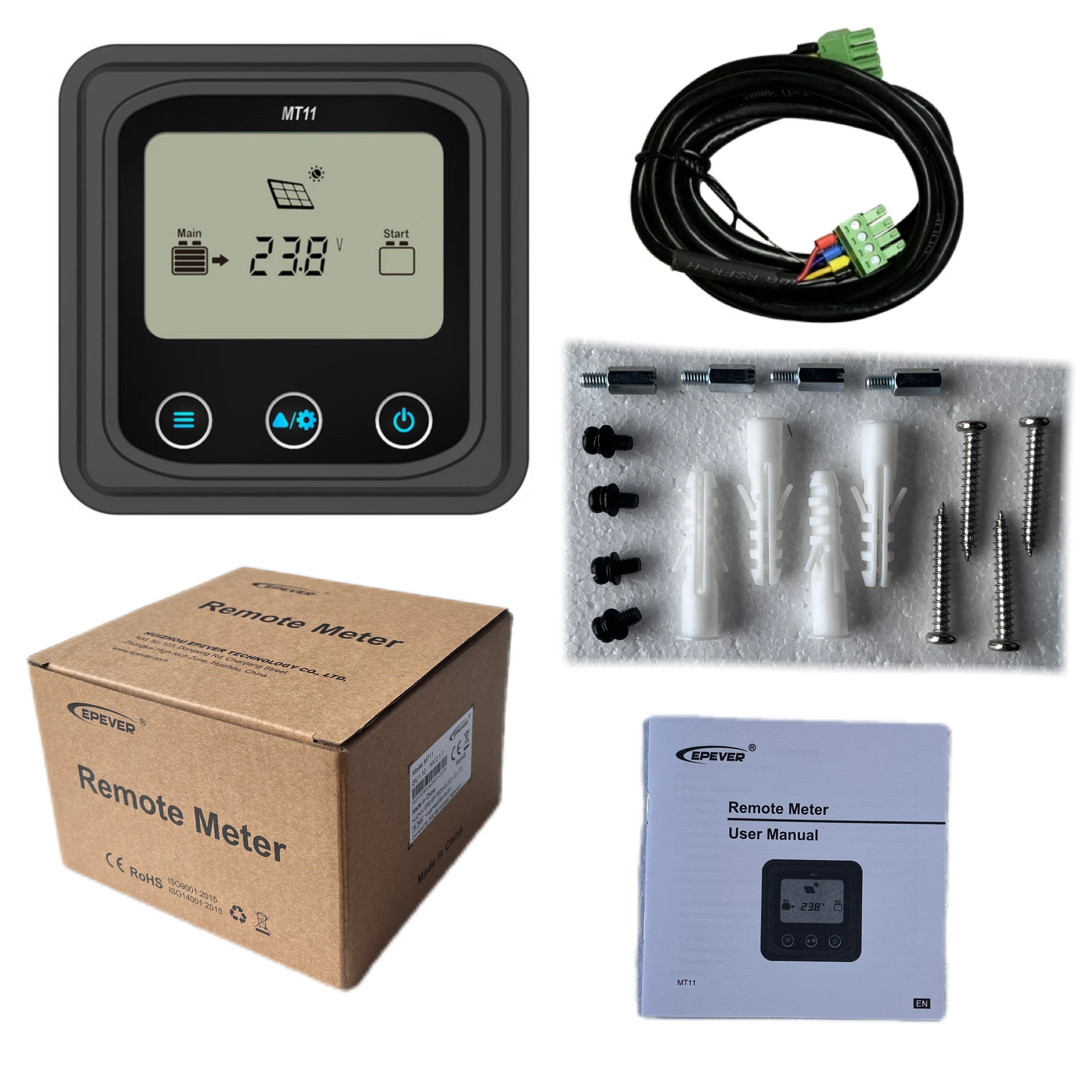 controlador de carga solar monitor lcd dados 05