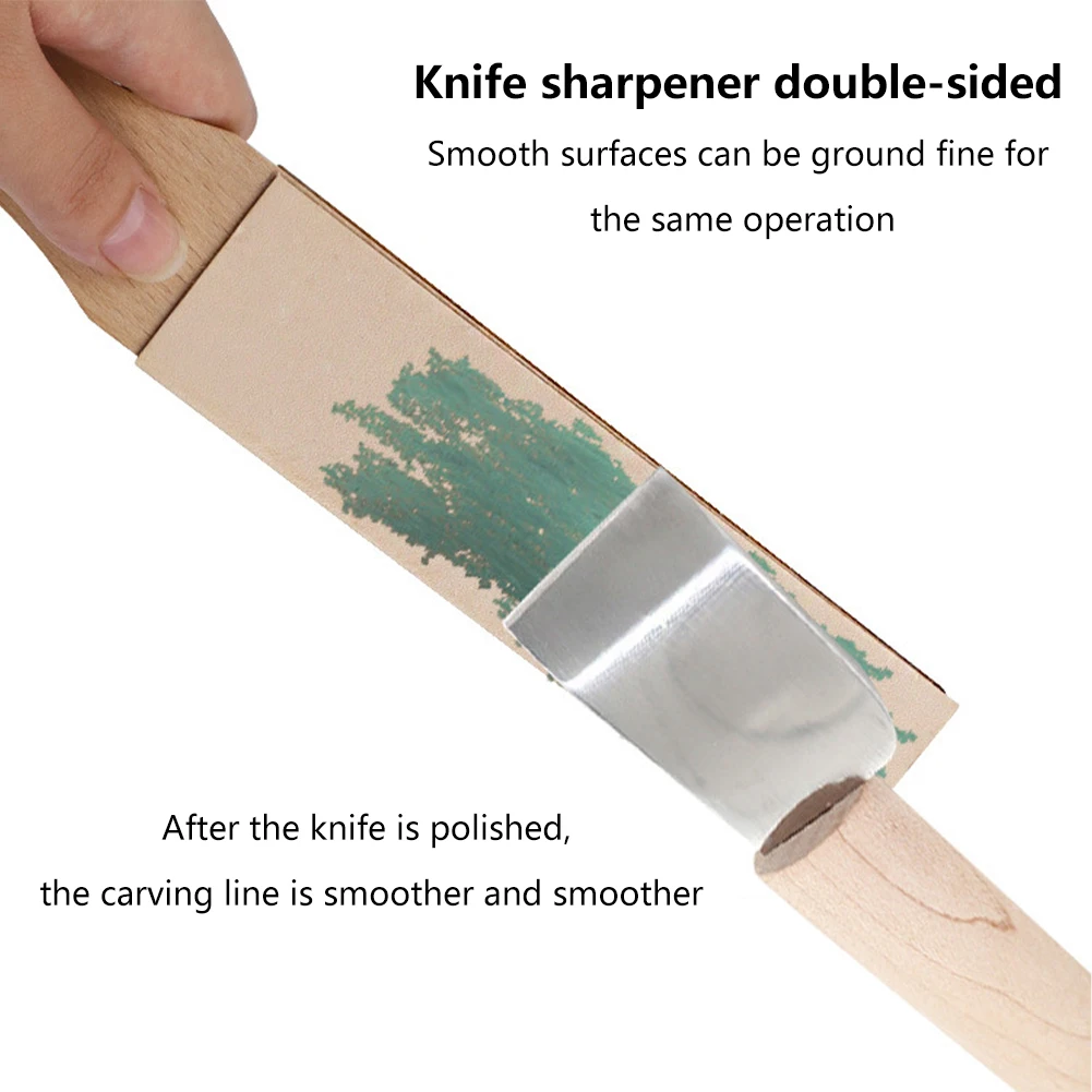 Double Side Leather Strop for Knife Sharpening Stropping Block Kit with  Polishing Compound Knife Sharpening Double Side - AliExpress