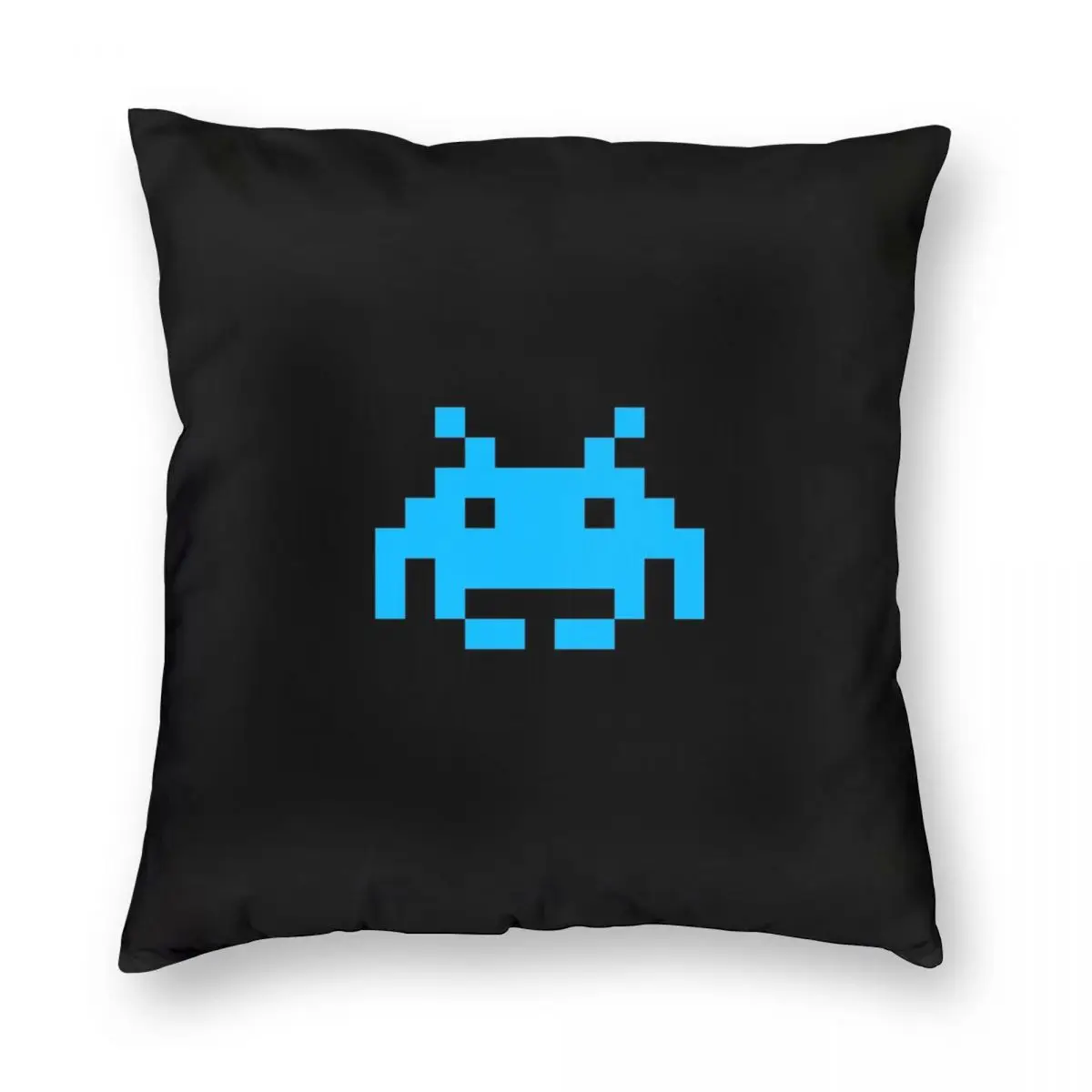 Фото Space Invaders, голубая квадратная подушка, искусственная Полиэстеровая льняная Бархатная подушка с принтом на молнии, декоративная подушка, искусственная подушка, наволочка для автомобиля №5